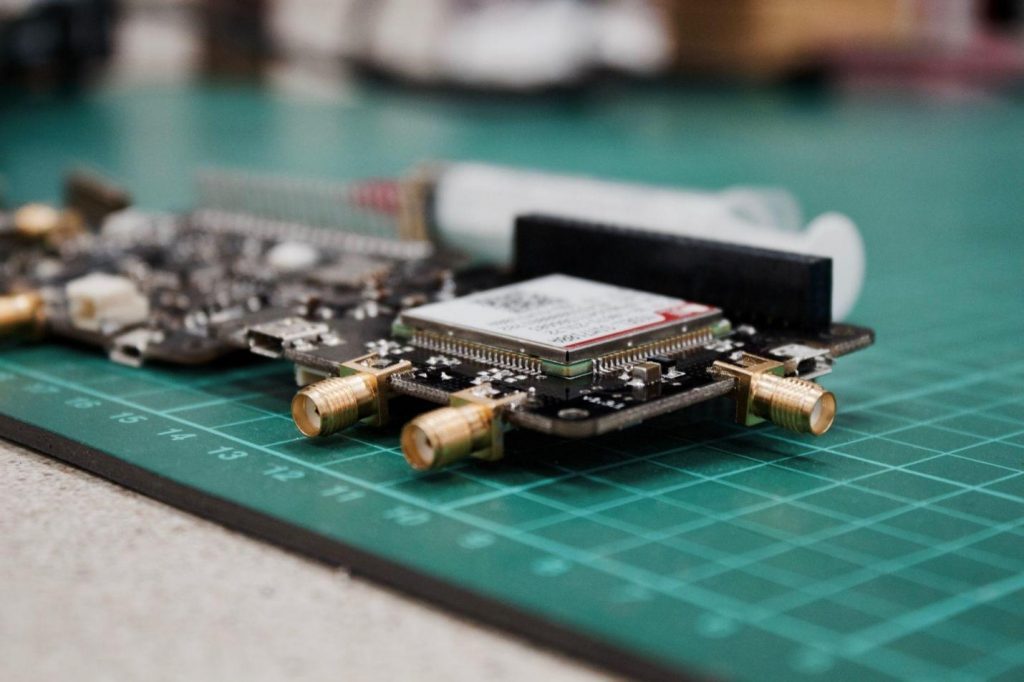 An IoT sensor chip in an EMS facility
