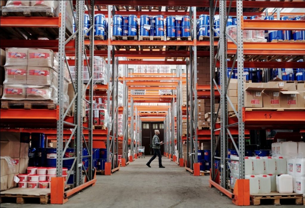 A large scale factory warehouse