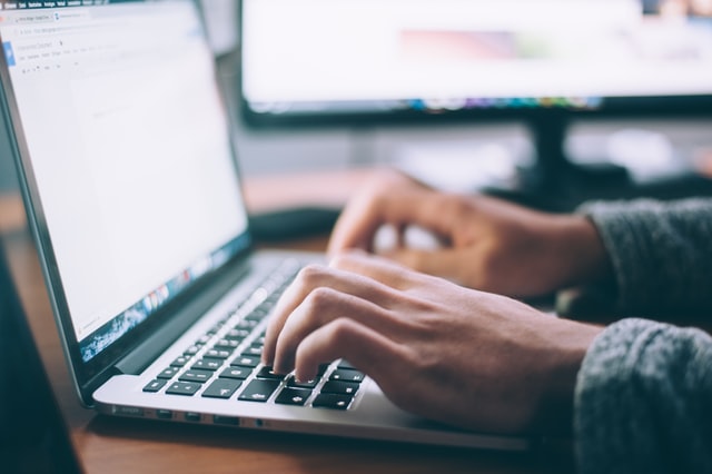 An individual using an online platform to connect with EMS providers