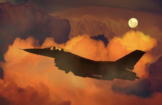 Picture of jet fighter plane in sky